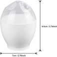 Cuiseur oeuf,6 Pcs Pocheuse Oeuf Easy Egg Cooker pocheuses à œufs en Plastique Cuit Oeuf Micro Onde Poêle,9,5 * 7 cm,Blanc-1