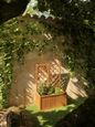 Jardinière avec treillis MIRI - BEAU RIVAGE - Bois d'acacia - Rectangulaire - Blanc-1