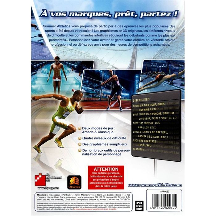 Jeux PS2 Summer Athletics - Avec Notice - Occasion Bon état - Édité Par Disney