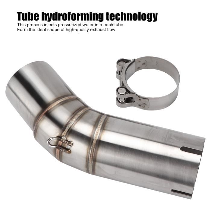  Tube de liaison intermédiaire de moto, haute performance en acier  inoxydable de tuyau d'échappement pour la modification