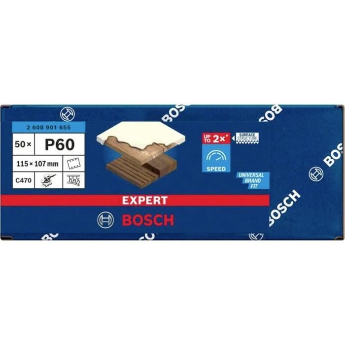 Bosch Accessories 2608901655 Papier abrasif pour ponceuse vibrante