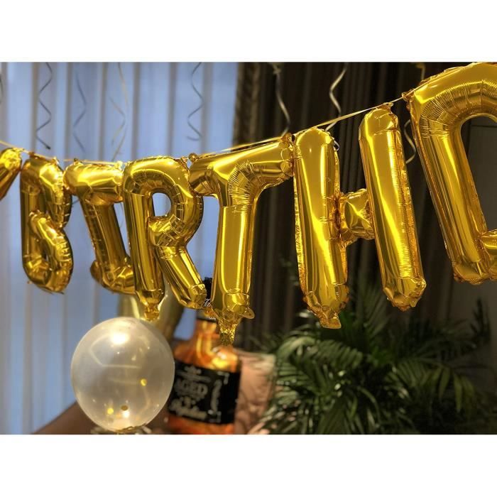 Ensemble de ballons d'anniversaire fête fournitures de fête ballon pluie  décoration en soie (doré) - Cdiscount Maison