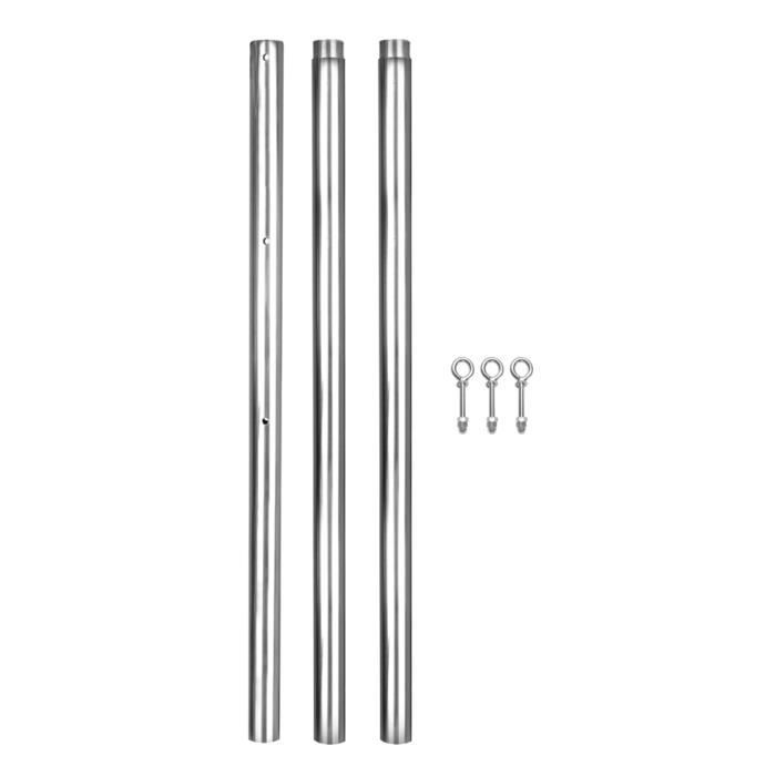 Kit De 4 Ressorts De Tension Avec Mousquetons Pour Voile D'ombrage - Acier Inoxydable - Pour Camping, Tentes, Auvents