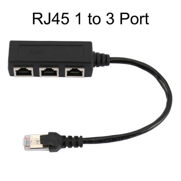 Vente en gros câble adaptateur de répartiteur Ethernet RJ45 3 ports pour la  mise en réseau Poste - Chine Répartiteur de câble réseau RJ45, répartiteur  RJ45