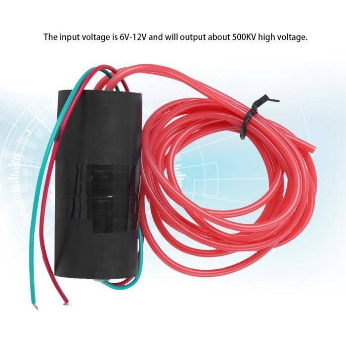 Générateur Haute Tension 30kV AC - Alimentation 12V DC - Pour Expériences Scientifiques, Générateur D'ions, Allumage Poêle - 30W - 10