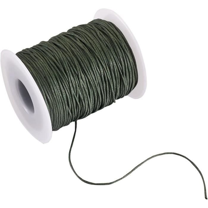 Laine tricot-pelote,Fil ciré en coton pour création de bijoux,1-1.5-2mm