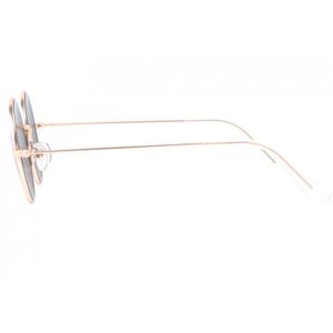 Lunettes De Soleil Rondes Miroir Doré - Monture En Bois Fantaisie - Taille Unique - Marque Soleyl - Neuf Avec étiquettes