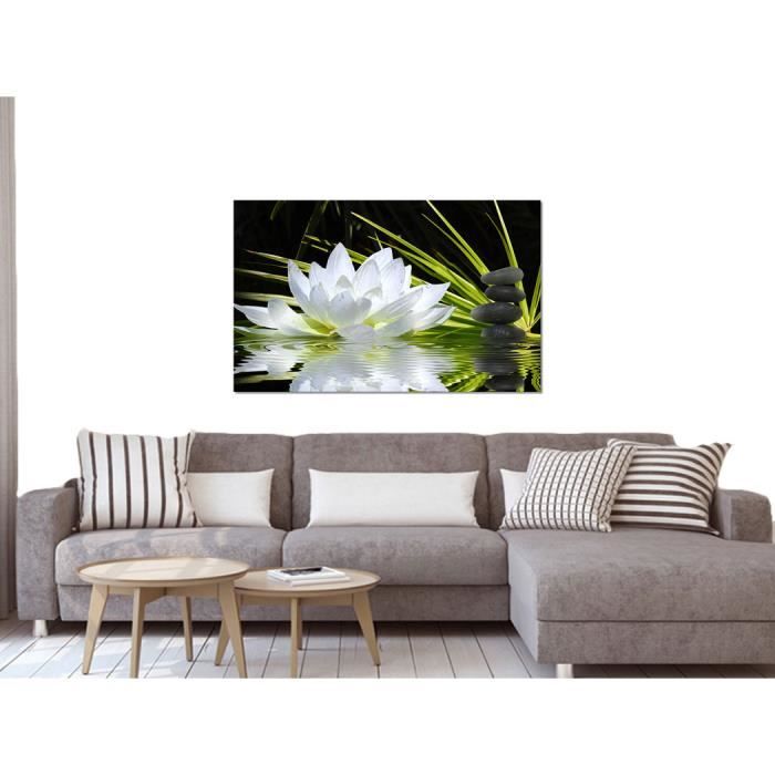 Impression sur toile Encre Été Couleur claire Lotus Illustration Impression  sur toile Salon,50x70cm[107] - Cdiscount Maison