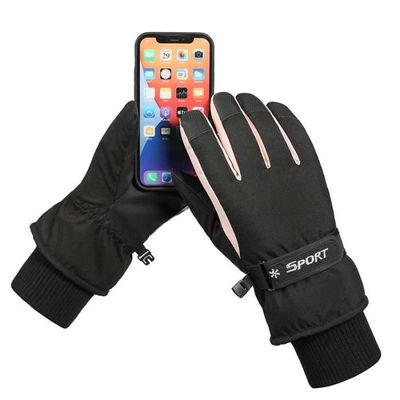 Gants D'Hiver Femme Étanches & Tactiles - Gants Ski Chaleur Extrême, Motif Élégant, Écran Tactile - LecylankEr