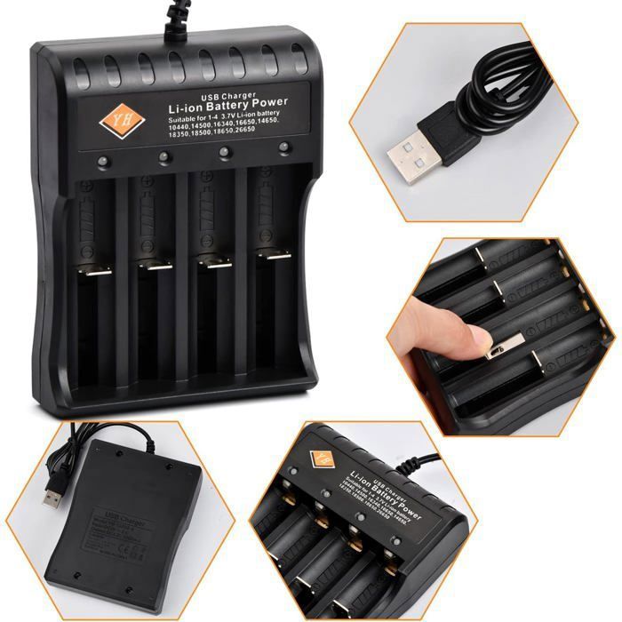 Chargeur USB YIBOZI Pour Batteries Li-ion 6.4V/7.4V - Compatible RC Avion Et Voiture