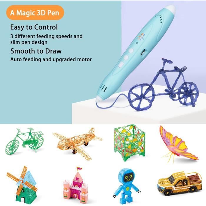 Kit de Stylo 3D pour Enfants - Orange - Combodeal avec Paquet de