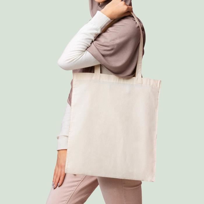 Lot De 12 Tote Bags Vierges 38X42 Cm. Sacs En 100 Coton