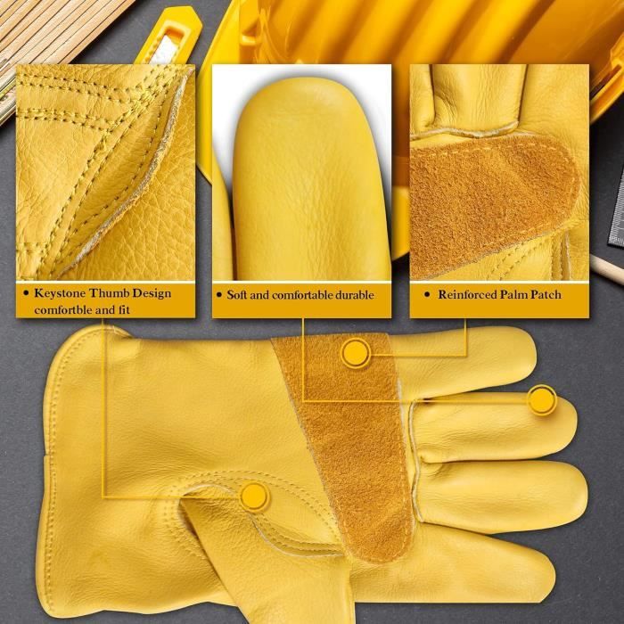 Gants Jardinage COOLJOB 3 Paires | Recyclés, Antidérapants, Taille XL