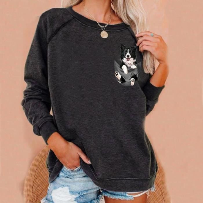 Tee shirt manche longue femme ras du cou deals