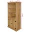 Placard Mexicain Style Corona En Pin Massif 80x40x170 Cm - 3 étagères Ouvertes + Armoire, Marron, Facile à Monter - 4