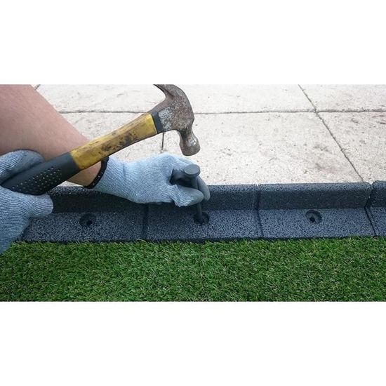 Bordure De Jardin Flexible FlexiBorder – 4x1 M, En Caoutchouc Recyclé, Résistante Aux Intempéries, Pour Pelouse Et Allées