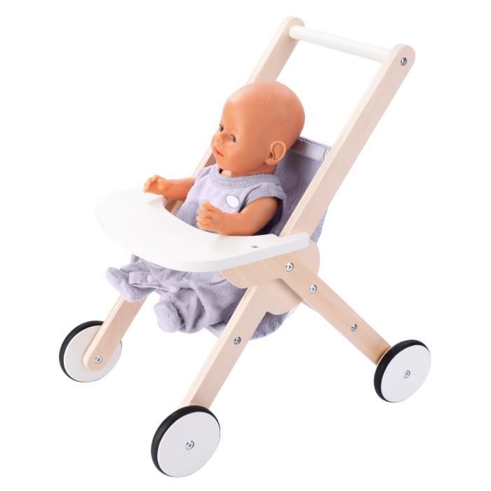 Poussette en Bois pour Poupée et Poupon - ENGELHART - 50 cm - Robuste et  Violet - Cdiscount Jeux - Jouets