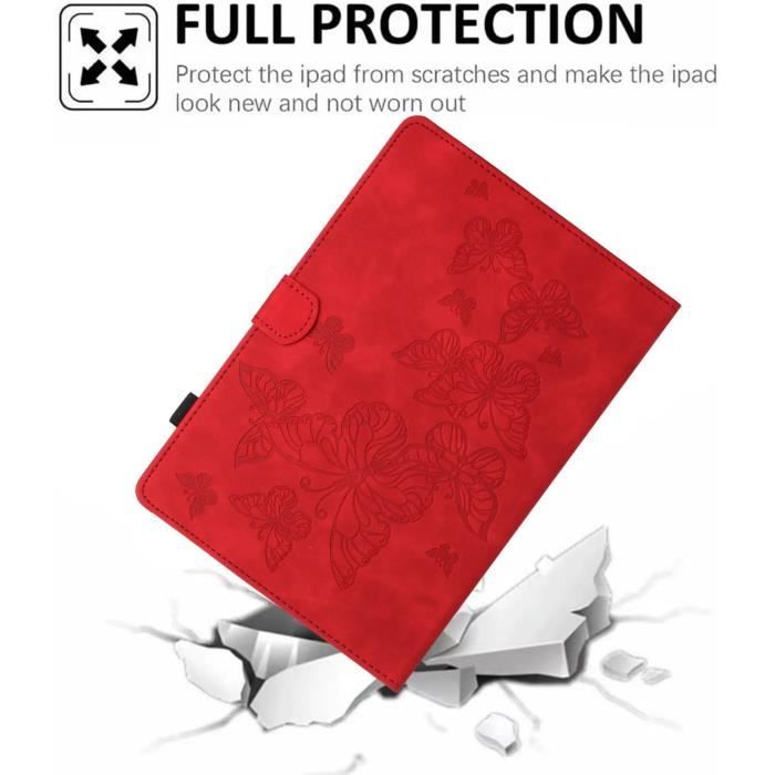 Coque Chstls Ultra-résistante Pour Huawei MediaPad M5 10.8 Et M5 Pro - Protection Antichoc Avec Support Intégré - Rouge Vif