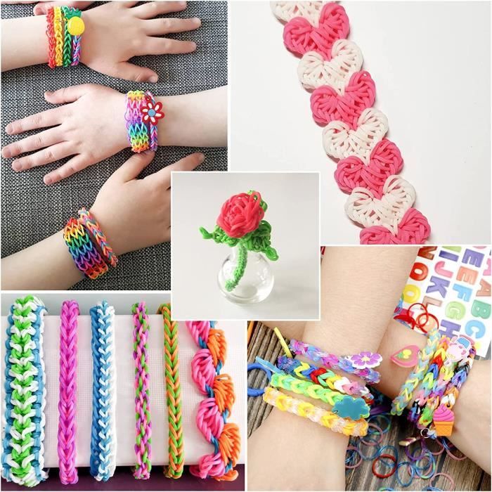 Bracelets d'élastiques multicolores look bands X 3 - 3,89 €