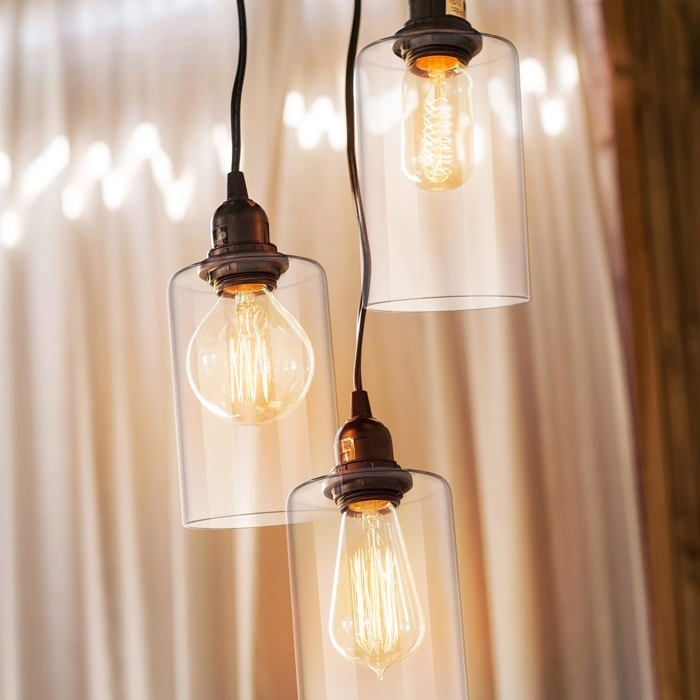 Abat-jour Cylindrique En Verre Dépoli, Accessoire De