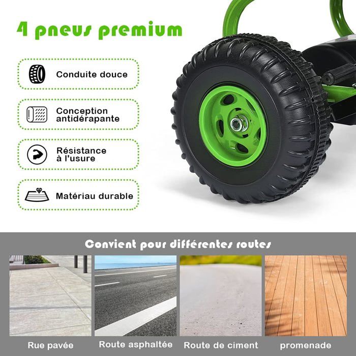 Go-Kart pour Enfant 3-6 Ans,Kart à Pédales Extérieur avec Siège Réglable sur 2 Positions,Go-Kart pour Garçons et Filles, 86 x 50 x 55CM (Bleu Go-Kart pour Enfant 3-6 Ans,Kart à Pédales Extérieur avec Siège Réglable sur 2 Positions,Go-Kart pour Garçons et Filles, 86 x 50 x 55CM (Bleu