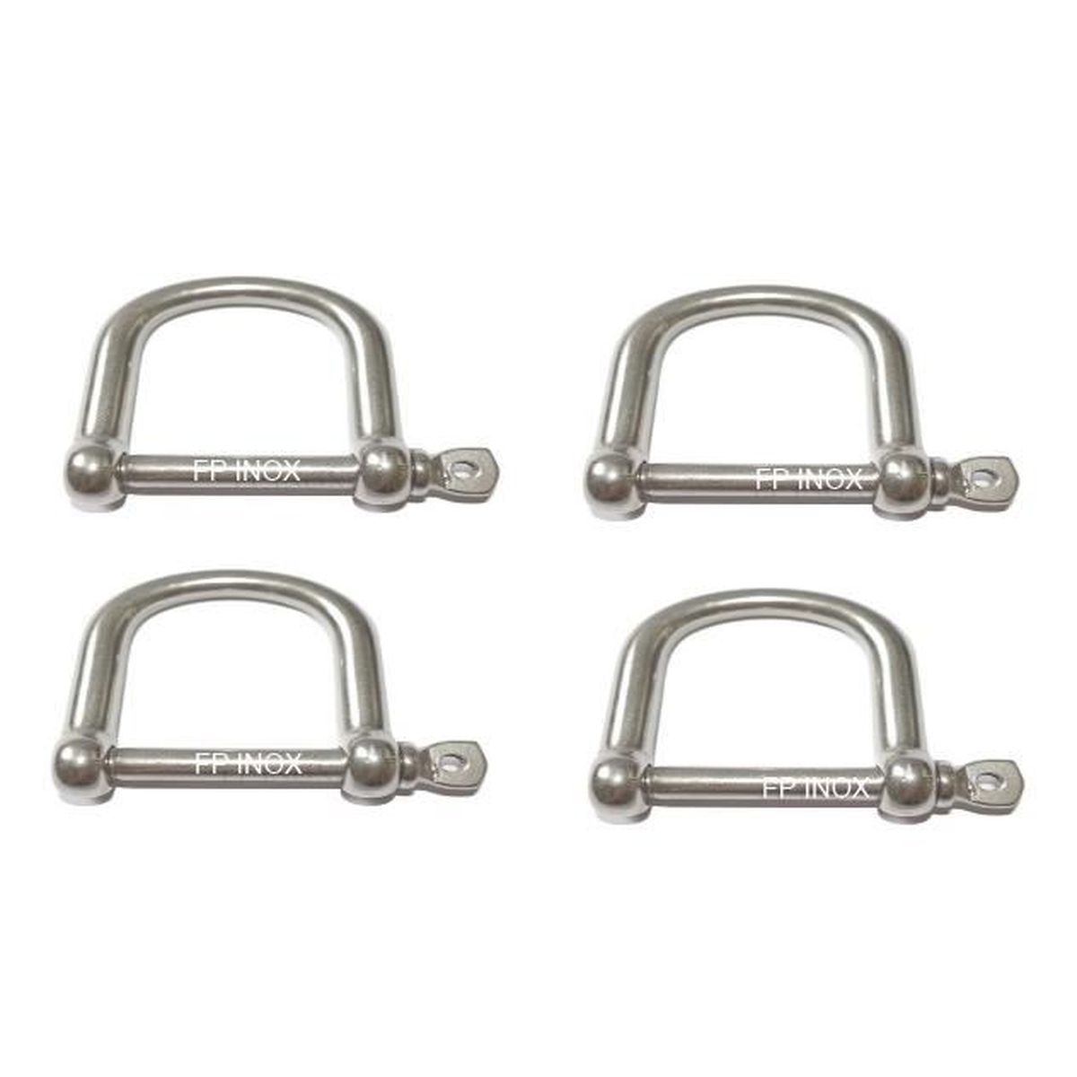 Manille droite - axe avec vis HC - 6 pans creux - INOX A4 MARINE - LES