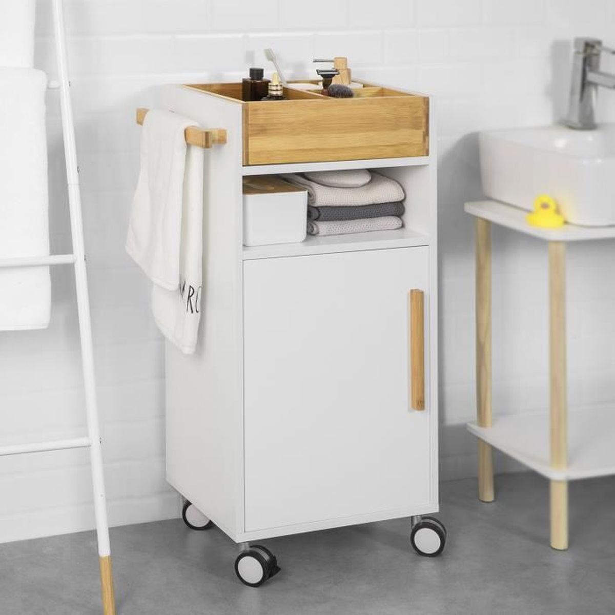SoBuy BZR20-W Meuble de Rangement Roulant Chariot de Stockage pour SoBuy BZR20-W Meuble de Rangement Roulant Chariot de Stockage pour
