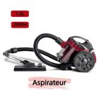 PRUMYA Aspirateur sans sac 2600 W - vertical- Câble de 5 m - 1,5 L - Haute performance et silencieux - Convient aux sols durs et moquettes