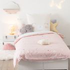 ATMOSPHERA FOR KIDS Parure de couette 140 x 200 "Chat" Réversible 100% Coton / 57 Fils/cm²