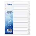 Intercalaires Alphabétiques A4 WAYTEX 21 Touches en Polypropylène Blanc avec Onglets Imprimés de A à Z