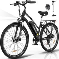 COLORWAY Vélo Électrique 28" VAE - E-BIKE VTT Batterie amovible 36V 15Ah - Moteur 250W - Shimano 7 Vitesses - Noir