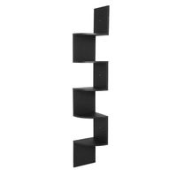 etageres flottantes etageres d angle en bois de rangement en forme de S noir