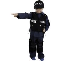 Déguisement Agent SWAT Garçon 3/4 ans - Métier - Bleu - Polyester