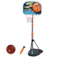 HOMCOM Panier de Basket-Ball sur Pied avec Poteau Base lestage Panneau + Ballon + Pompe Hauteur réglable 1,26 – 1,58 m