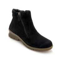 Boots cuir extensible - PEDICONFORT - Femme - Talon carré 3cm - Fermeture 2 zips