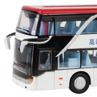 LEX Modèle 1:50 Electrique Modèle de Bus en Alliage Jouet Musique Légère - Blanc- Cadeau Noël pour homme enfant  - Qqmora