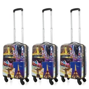 Set//2 5 Villes Easyjet 56X45X25Cm cabine approuvé valise trolley bagages à main Sac