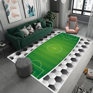 NATTE - TAPIS DE PLAGE Capet de terrain de Football 3D pour chambre d'enfants,tapis de sol doux en microfibre,grand tapis lavable pour - 60x90cm[B59]