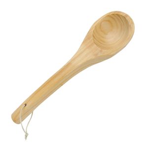TsunNee Louche à Soupe En Bois Naturel 22,9 Cm - Cuillère Élégante Pour Soupe, Sauce Et Porridge