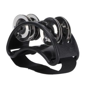 Extaum Pied Tambourin,Pied Tambourin Black Drum Companion Jingle Tambourine Instrument de Percussion Accessoire Léger Main Pied Tambourin à double usage Extaum Pied Tambourin,Pied Tambourin Black Drum Companion Jingle Tambourine Instrument de Percussion Accessoire Léger Main Pied Tambourin à double usage