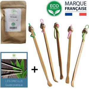 Oriculi Violet™ | Nettoyeur d'Oreilles Écologique en Bambou | Remplace le  coton tige