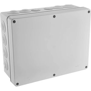 Boîte de dérivation montage en saillie pour pièces humides 002–01 Boîte de raccordement – 80 x 80 x 32 avec raccord union gewindelos Boîte de dérivation en caoutchouc gris viplast 7717
