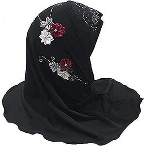 ECHARPE - FOULARD Filles Musulman Hijab Floral Dentelle Simple Style Foulard Enfants Islamique Arabe Écharpe Châles Tête Wrap Chapeaux Extensi[u16880]