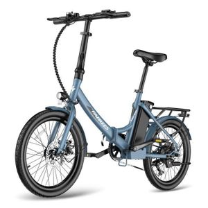 VÉLO ASSISTANCE ÉLEC Vélo électrique pliable Fafrees F20 Light 20 pouces Autonomie 65km Shimano 7 vitesses Batterie 36V14.5Ah bleu