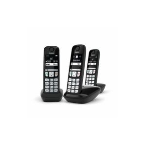 Téléphone fixe Téléphone fixe sans fil Gigaset A700 Trio Noir