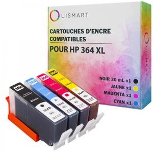 PACK CARTOUCHES Ouismart® 4 Pack Cartouches Compatible HP 364 364X