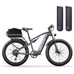 VÉLO ASSISTANCE ÉLEC Shengmilo Vélo électrique tout suspendu MX05 BAFANG 500W Double batterie 48V 17.5AH*2