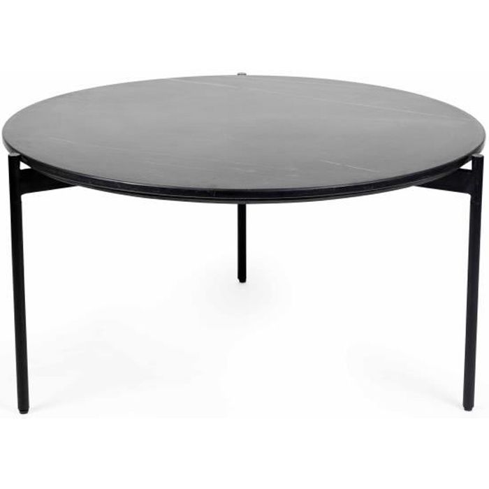 Table de salle à manger ronde avec plateau en marbre, D150xH76 cm