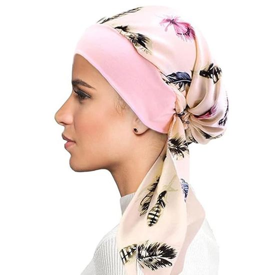 Turban Élégant Femme - Bandeau Élastique Confortable Pour Perte De Cheveux (Chimiothérapie, Alopécie) - Foulard Pré-noué Style Hijab