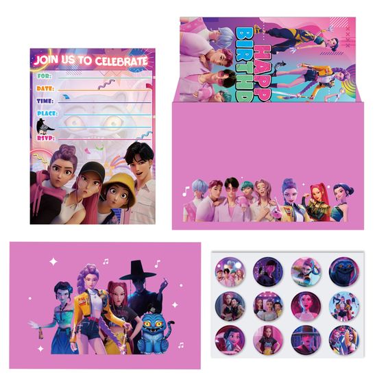 Invitation KPop Demon Hunters, Invitation D'anniversaire KPop Demon